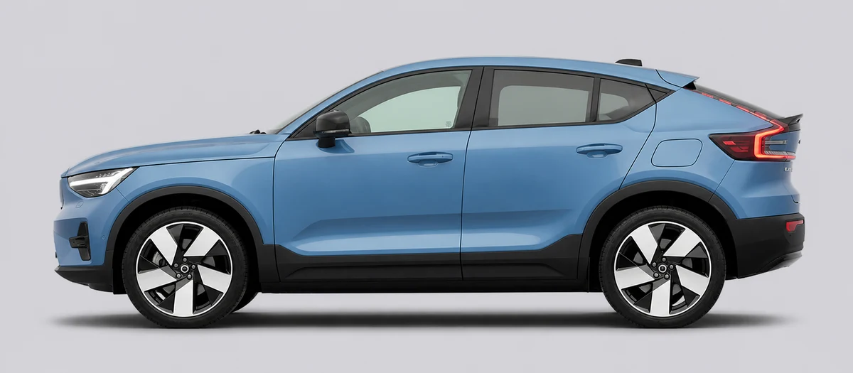 Volvo C40 shown side-on facing left